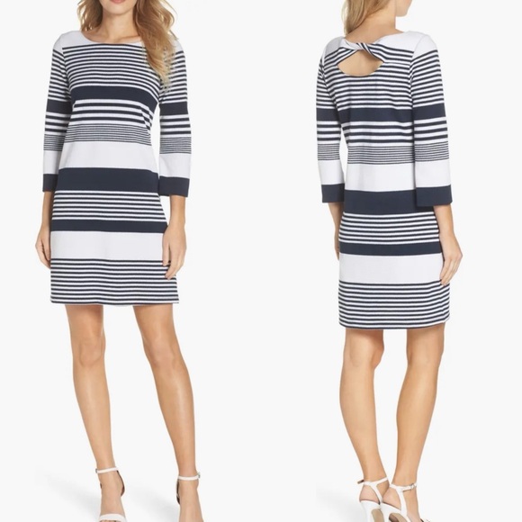 Lilly Pulitzer Dresses & Skirts - Lilly Pulitzer Bay Stripe Dress - True Navy Coconut Stripe Jacquard